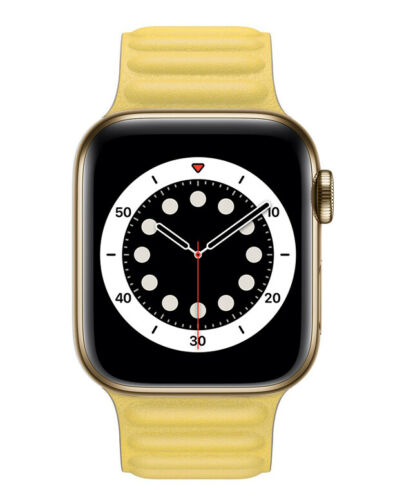 Apple Watch - Kunstleder Armband Magnetverschluss in Gelb