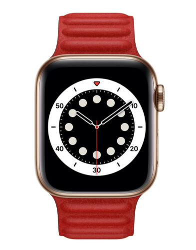 Apple Watch - Lederarmband Magnetverschluss in Rot