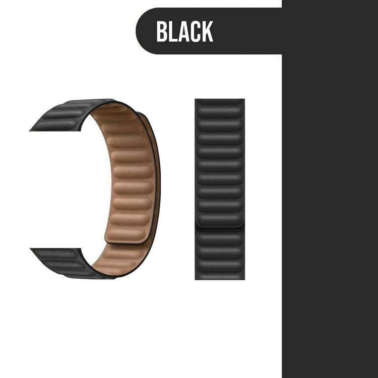 Apple Watch - Lederarmband Magnet in Schwarz
