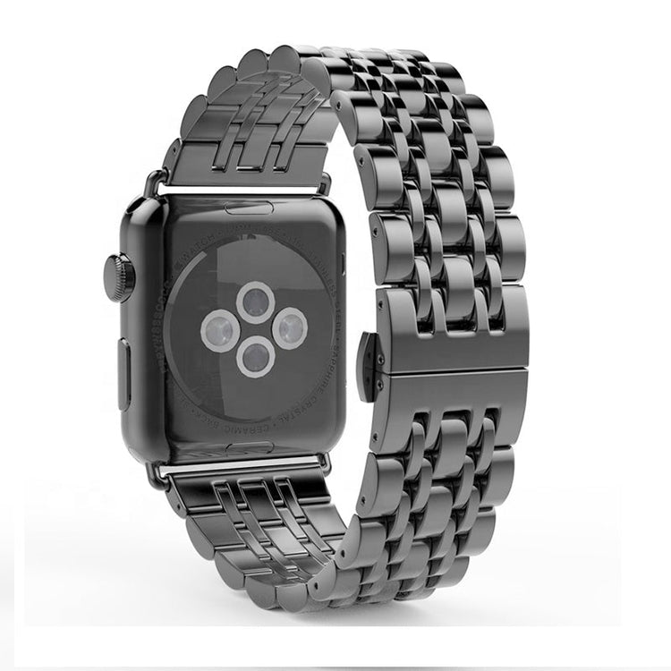 Apple Watch - Edelstahl Gliederarmband in Schwarz