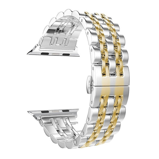 Apple Watch - Edelstahl Gliederarmband in Gold / Silber