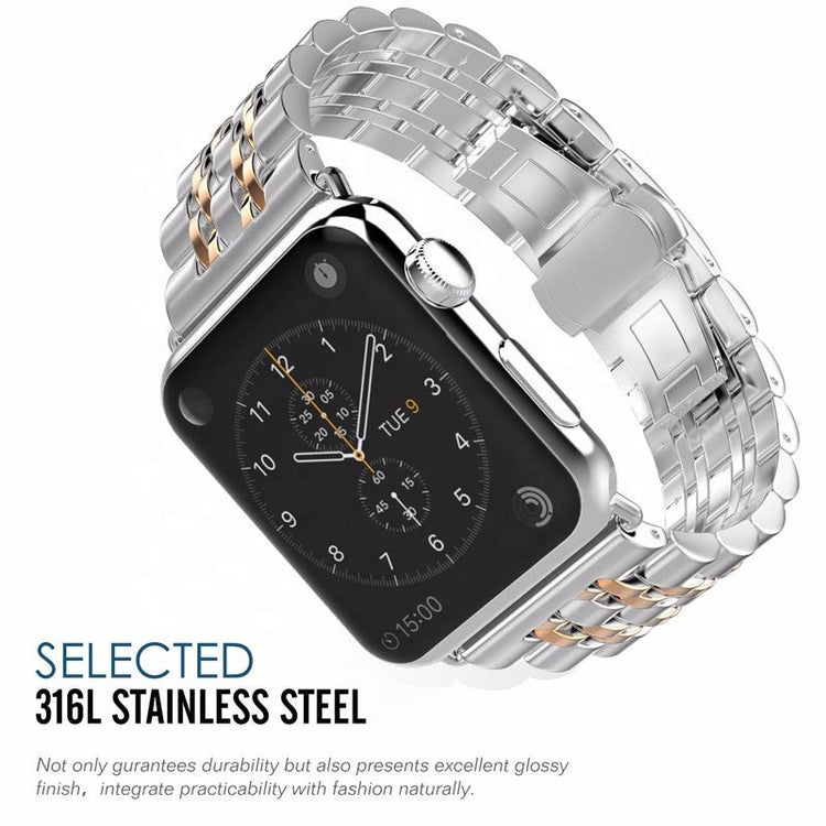Apple Watch - Edelstahl Gliederarmband in Schwarz