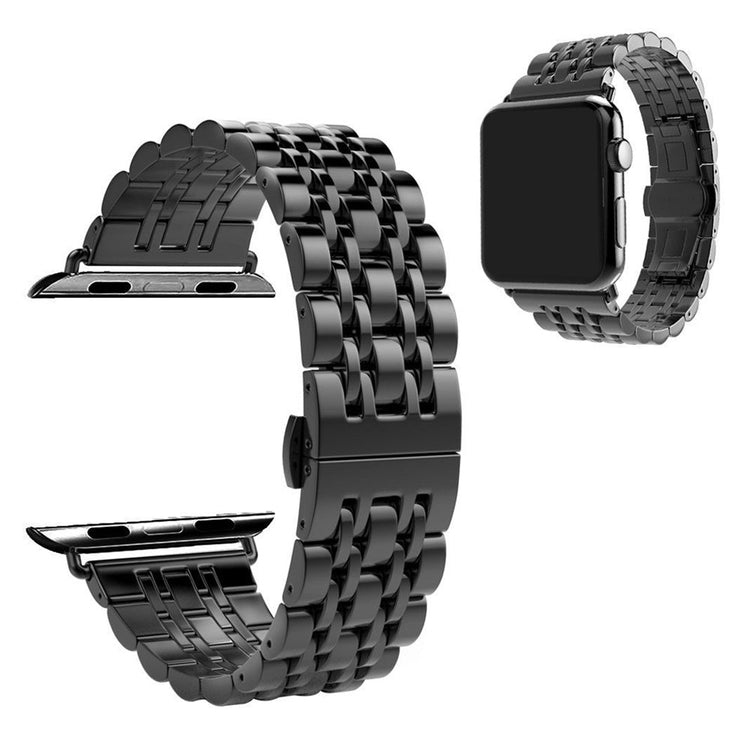 Apple Watch - Edelstahl Gliederarmband in Schwarz