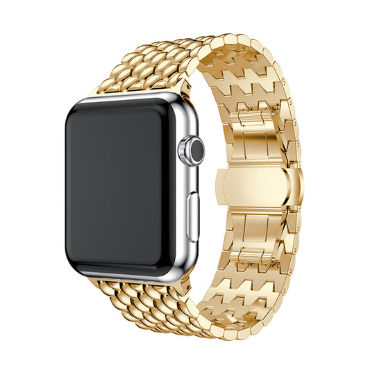 Apple Watch - Edelstahl Gliederarmband in Gold