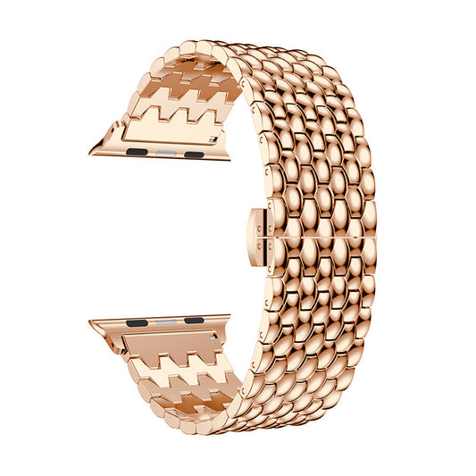 Apple Watch - Edelstahl Gliederarmband in Rosegold