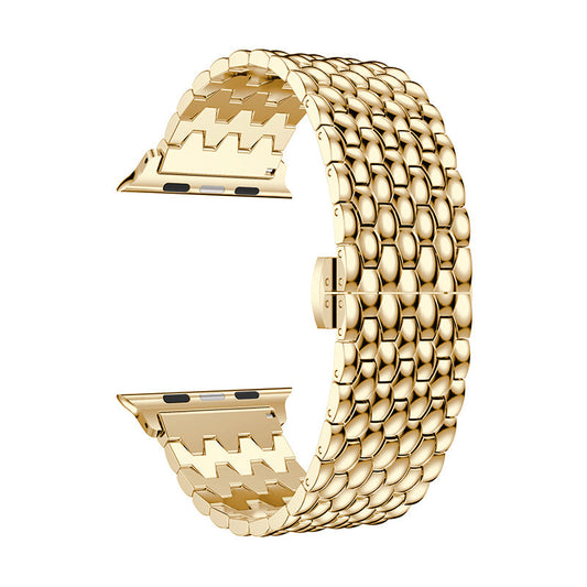 Apple Watch - Edelstahl Gliederarmband in Gold
