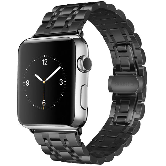 Apple Watch - Edelstahl Gliederarmband in Schwarz