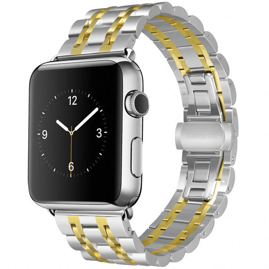 Apple Watch - Edelstahl Gliederarmband in Gold / Silber