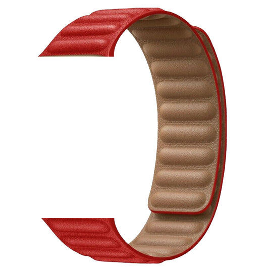 Apple Watch - Kunstleder Armband Magnetverschluss in Rot