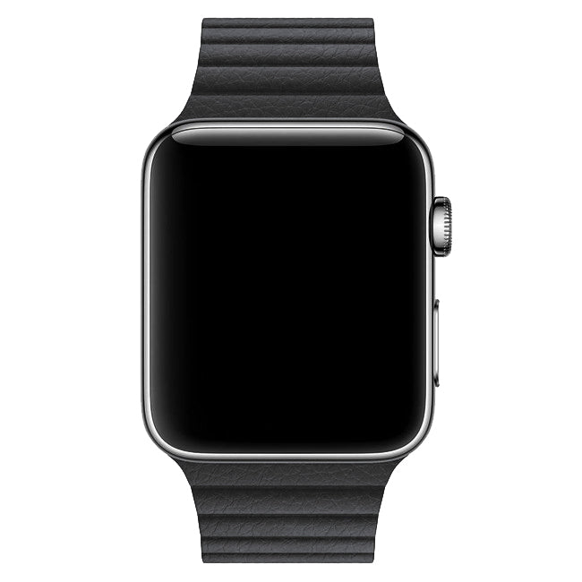 Apple Watch - Lederarmband Magnetverschluss in Schwarz