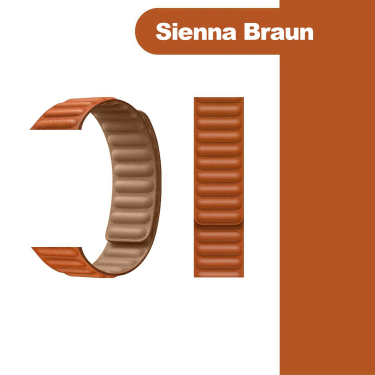 Apple Watch - Kunstleder Armband Magnetverschluss in Sienna Braun