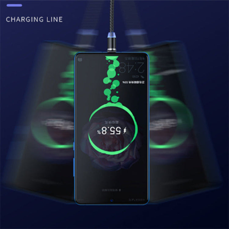 Magnet Ladekabel mit USB-C & Micro USB & Lightning in Schwarz