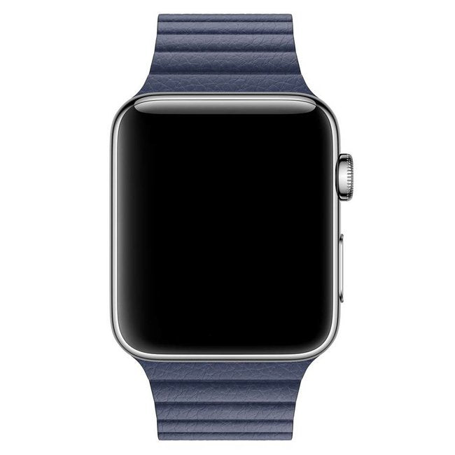 Apple Watch - Lederarmband Magnetverschluss in Blau