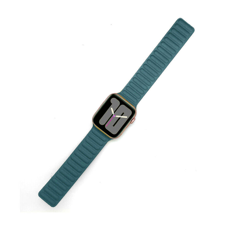 Apple Watch - Lederarmband Magnetverschluss in Azurblau