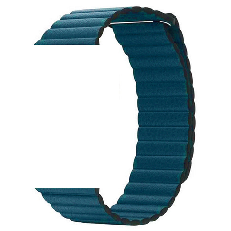 Apple Watch - Kunstleder Armband Magnetverschluss in Azurblau