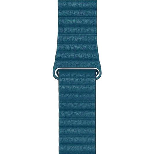 Apple Watch - Kunstleder Armband Magnetverschluss in Azurblau