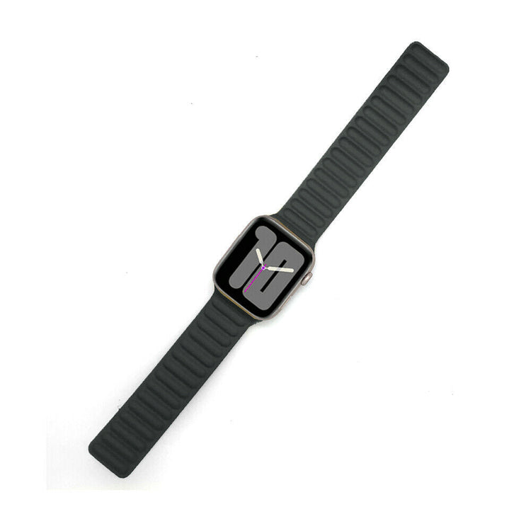 Apple Watch - Lederarmband Magnet in Schwarz