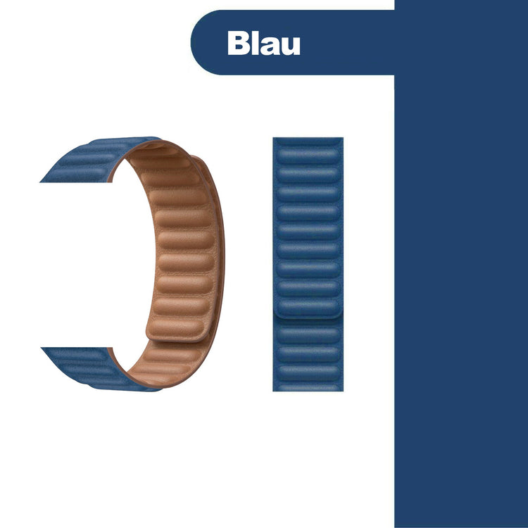 Apple Watch - Lederarmband Magnetverschluss in Blau