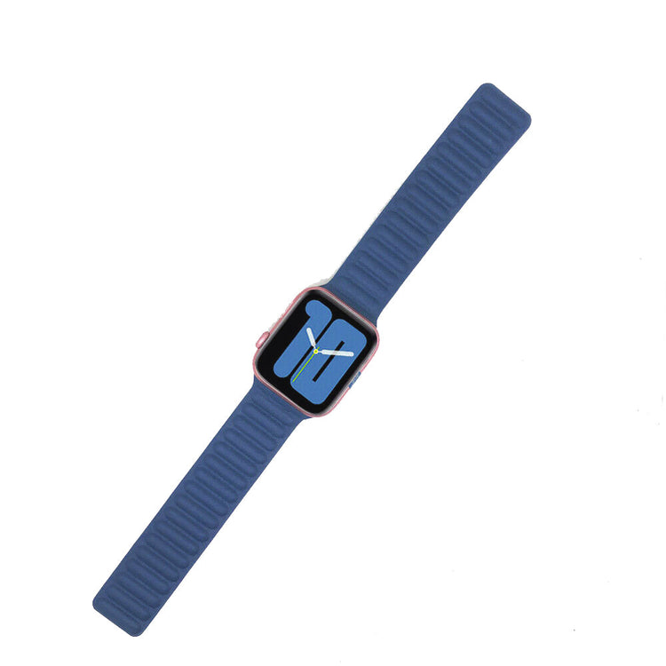 Apple Watch - Lederarmband Magnetverschluss in Blau