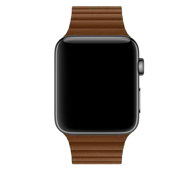 Apple Watch - Kunstleder Armband Magnetverschluss in Braun