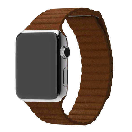 Apple Watch - Kunstleder Armband Magnetverschluss in Braun