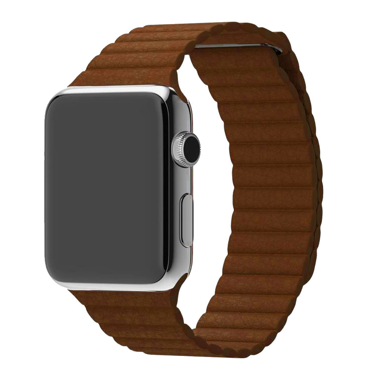 Apple Watch - Kunstleder Armband Magnetverschluss in Braun