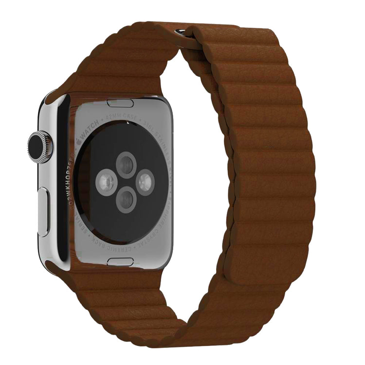 Apple Watch - Kunstleder Armband Magnetverschluss in Braun