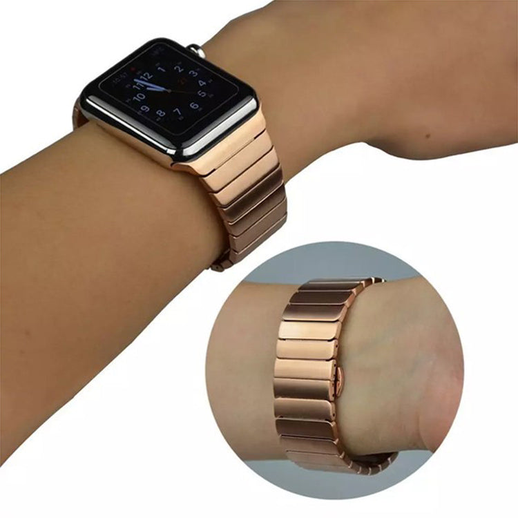 Apple Watch - Premium Edelstahl Gliederarmband in Roségold