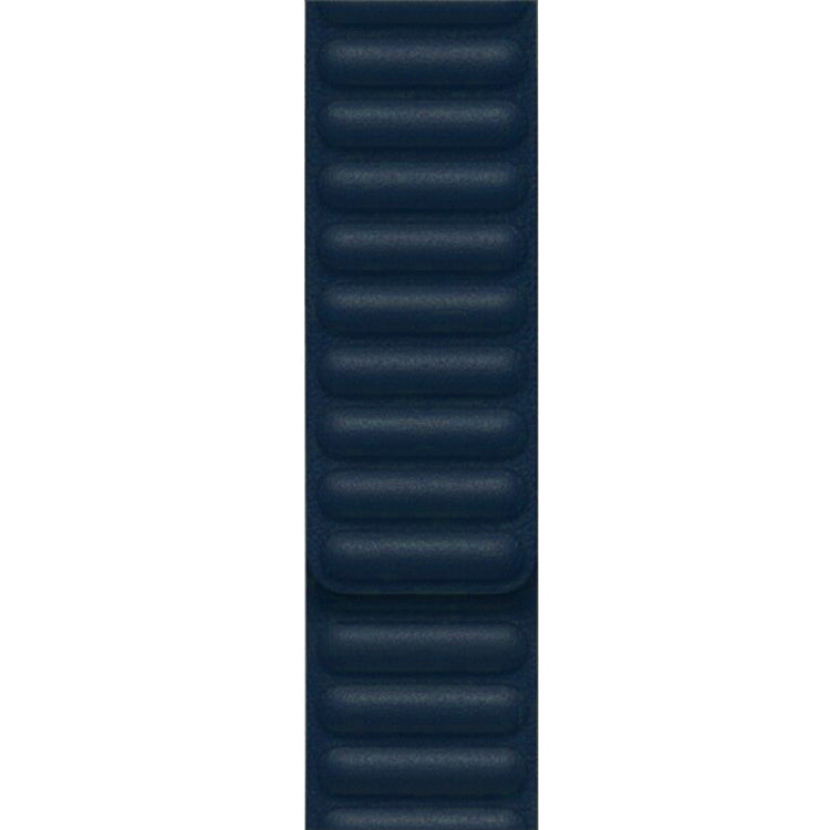 Apple Watch - Kunstleder Armband Magnetverschluss in Marineblau