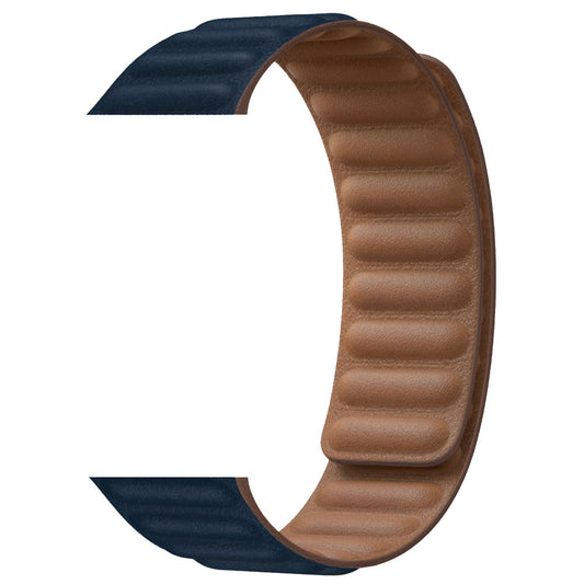 Apple Watch - Kunstleder Armband Magnetverschluss in Marineblau