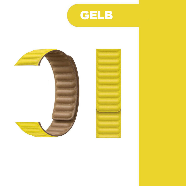 Apple Watch - Kunstleder Armband Magnetverschluss in Gelb