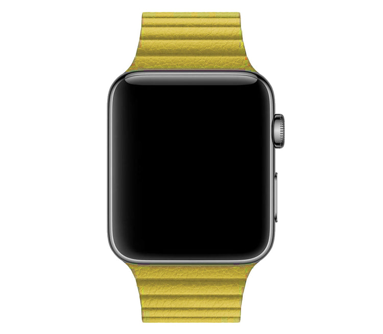 Apple Watch - Lederarmband Magnetverschluss in Gelb