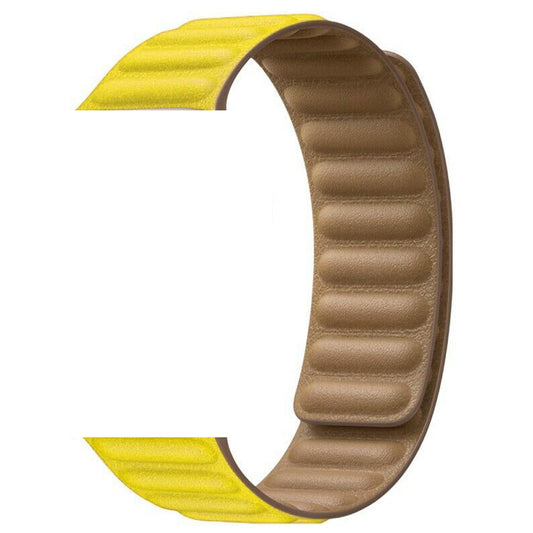 Apple Watch - Kunstleder Armband Magnetverschluss in Gelb