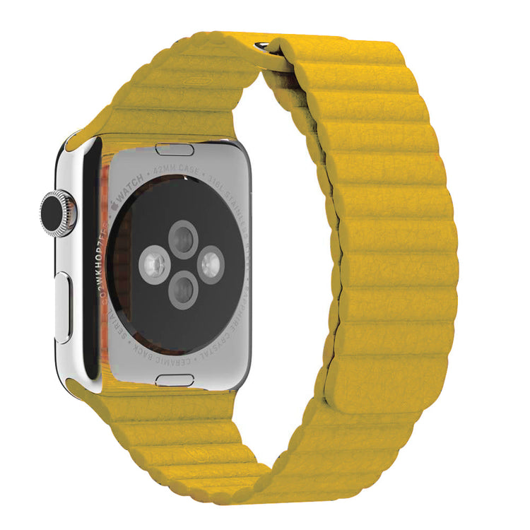 Apple Watch - Lederarmband Magnetverschluss in Gelb