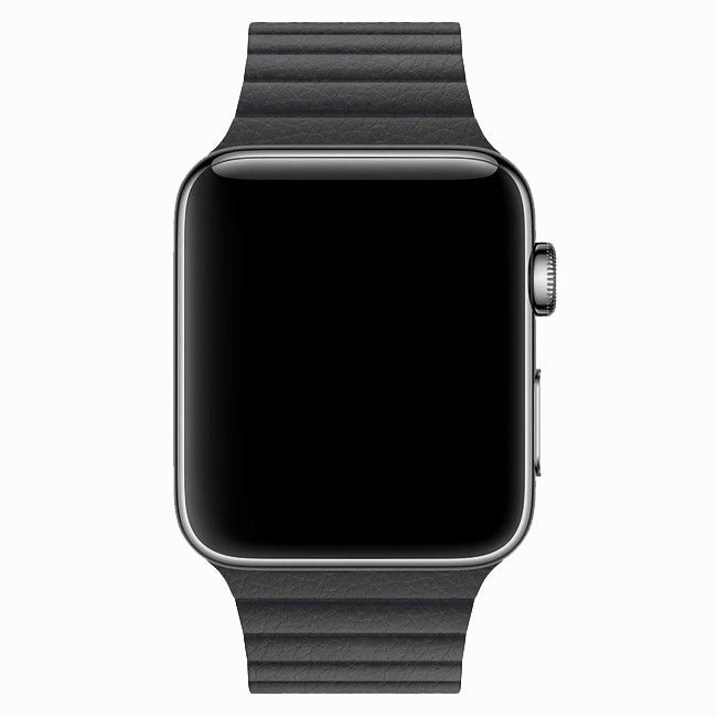 Apple Watch - Kunstleder Armband Magnetverschluss in Grau