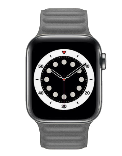 Apple Watch - Kunstleder Armband Magnetverschluss in Grau