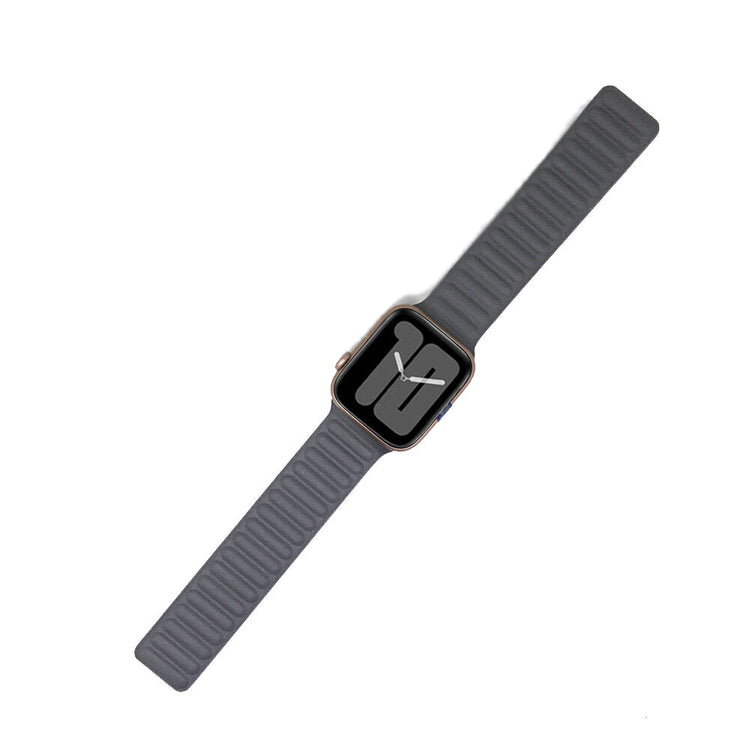 Apple Watch - Kunstleder Armband Magnetverschluss in Grau