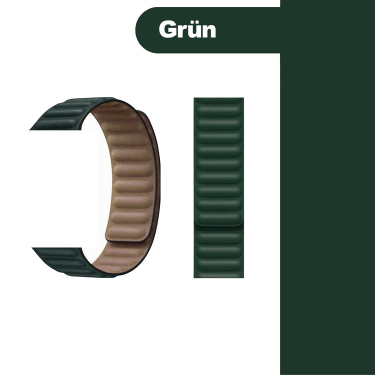 Apple Watch - Lederarmband Magnetverschluss in Dunkelgrün