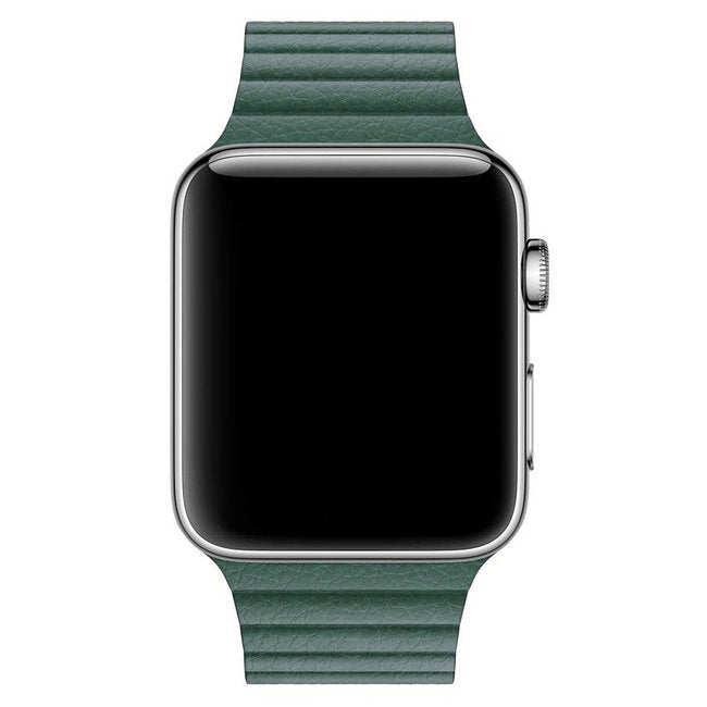 Apple Watch - Kunstleder Armband Magnetverschluss in Grün