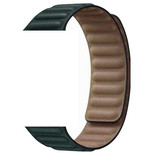 Apple Watch - Kunstleder Armband Magnetverschluss in Dunkelgrün