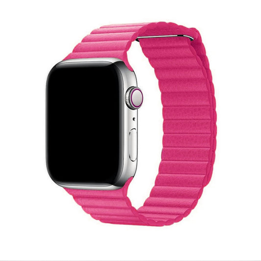Apple Watch - Kunstleder Armband Magnetverschluss in Pink