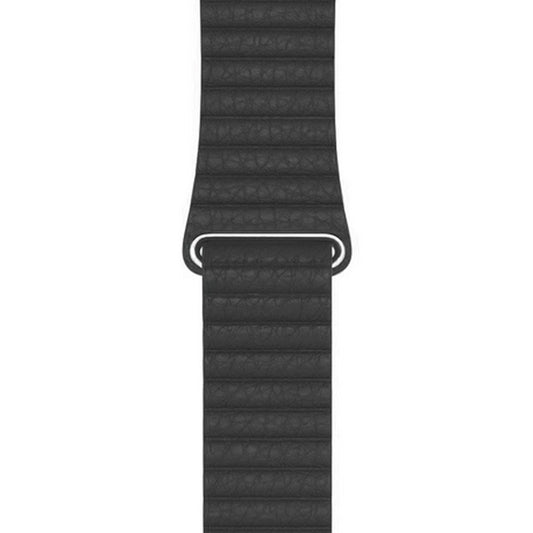 Apple Watch - Kunstleder Armband Magnetverschluss in Schwarz