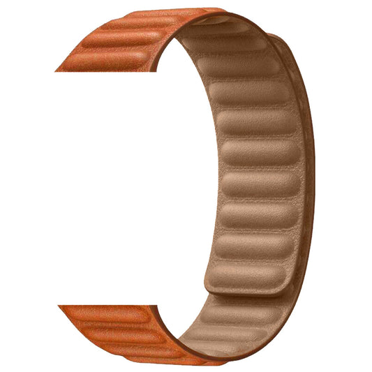 Apple Watch - Kunstleder Armband Magnetverschluss in Sienna Braun