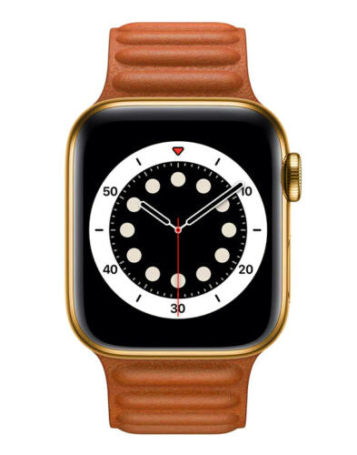 Apple Watch - Kunstleder Armband Magnetverschluss in Sienna Braun