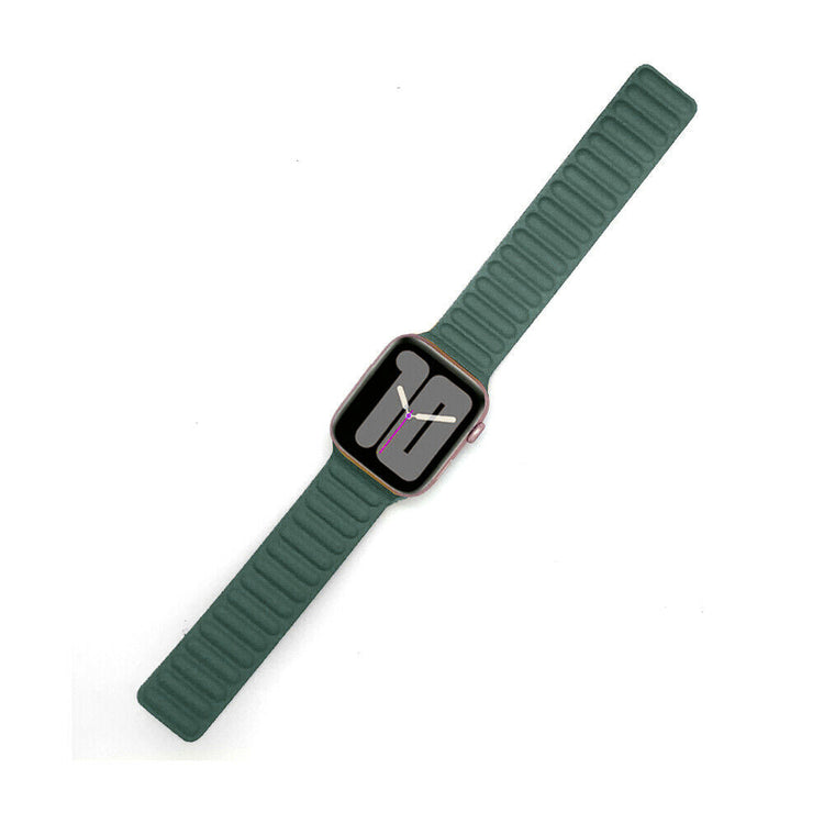 Apple Watch - Lederarmband Magnetverschluss in Dunkelgrün