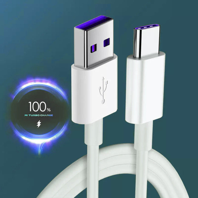 Ladekabel mit USB-C & USB-A in Weiß