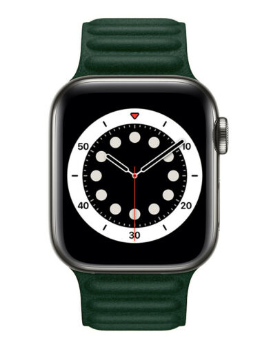 Apple Watch - Lederarmband Magnetverschluss in Dunkelgrün