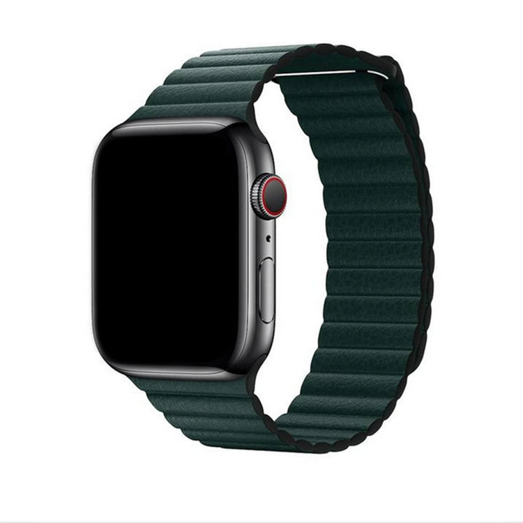 Apple Watch - Kunstleder Armband Magnetverschluss in Grün