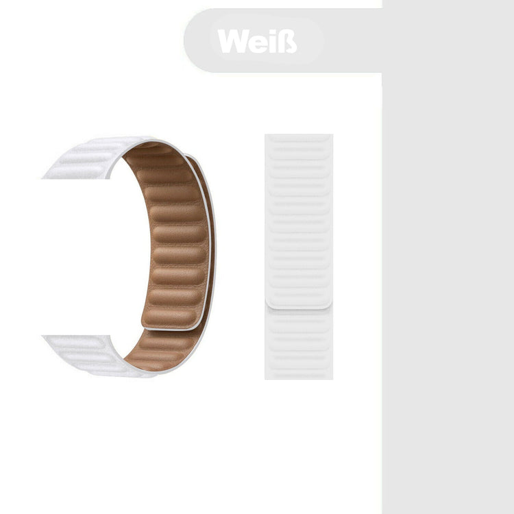 Apple Watch - Kunstleder Armband Magnetverschluss in Weiß