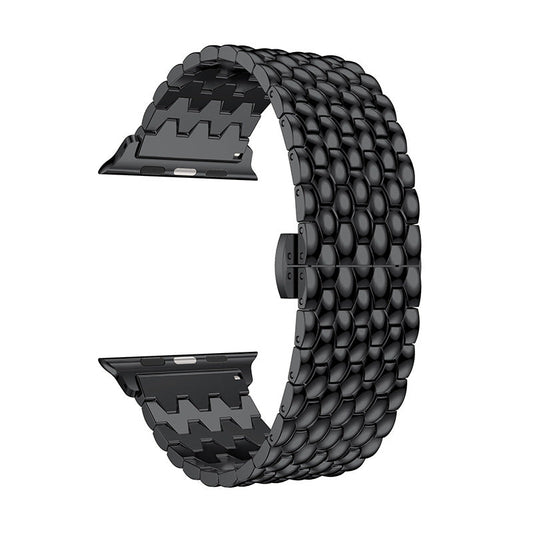 Apple Watch - Edelstahl Gliederarmband in Schwarz